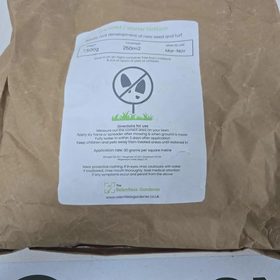 RELENTLESS GARDENER SEED STARTER FERTILISER – 7.5 KG BAG
