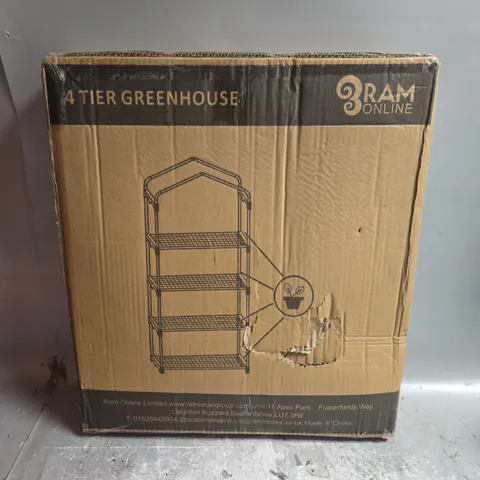 BOXED RAM ONLINE 4 TIER GREENHOUSE 