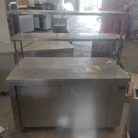 COMMERCIAL FOOD STORAGE CABINET WITH PREP COUNTER AND SHELVES