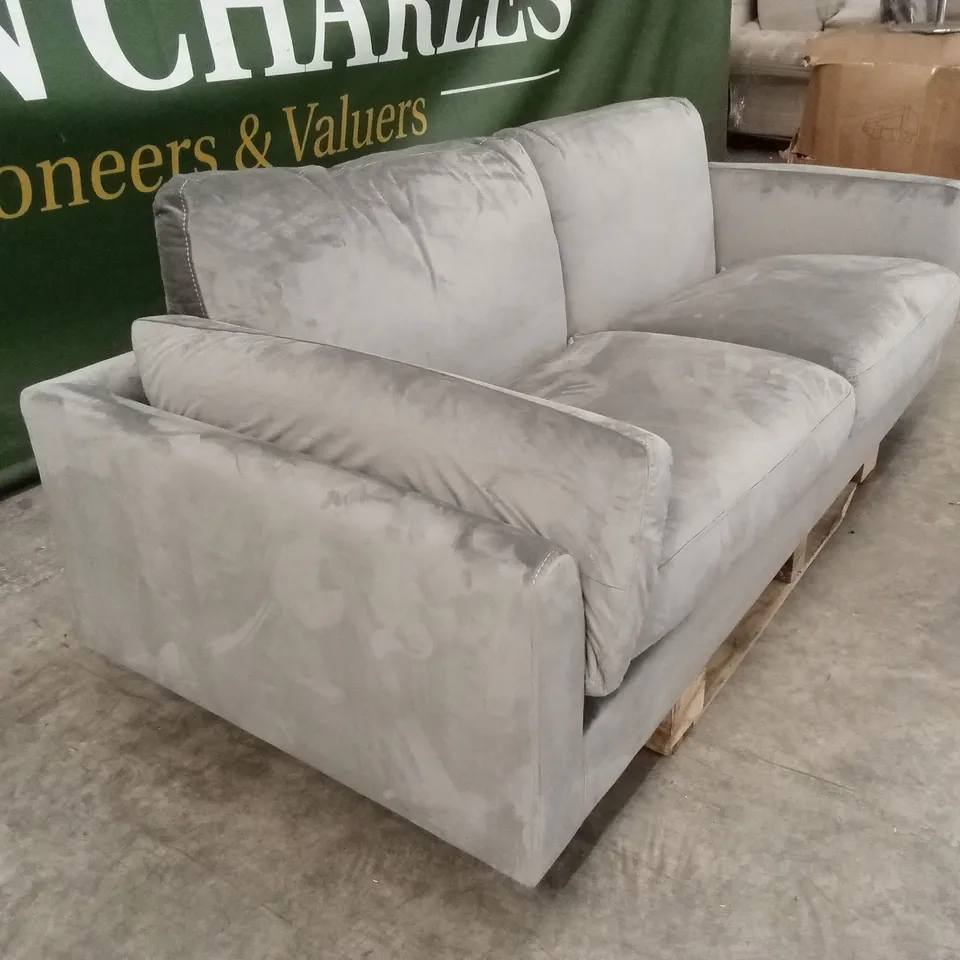 LUCIA 3 SEATER SOFA, GREY HOUSE VELVET