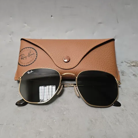 BOXED RAY BAN HEXAGONAL FLAT LENSES SUNGLASSES