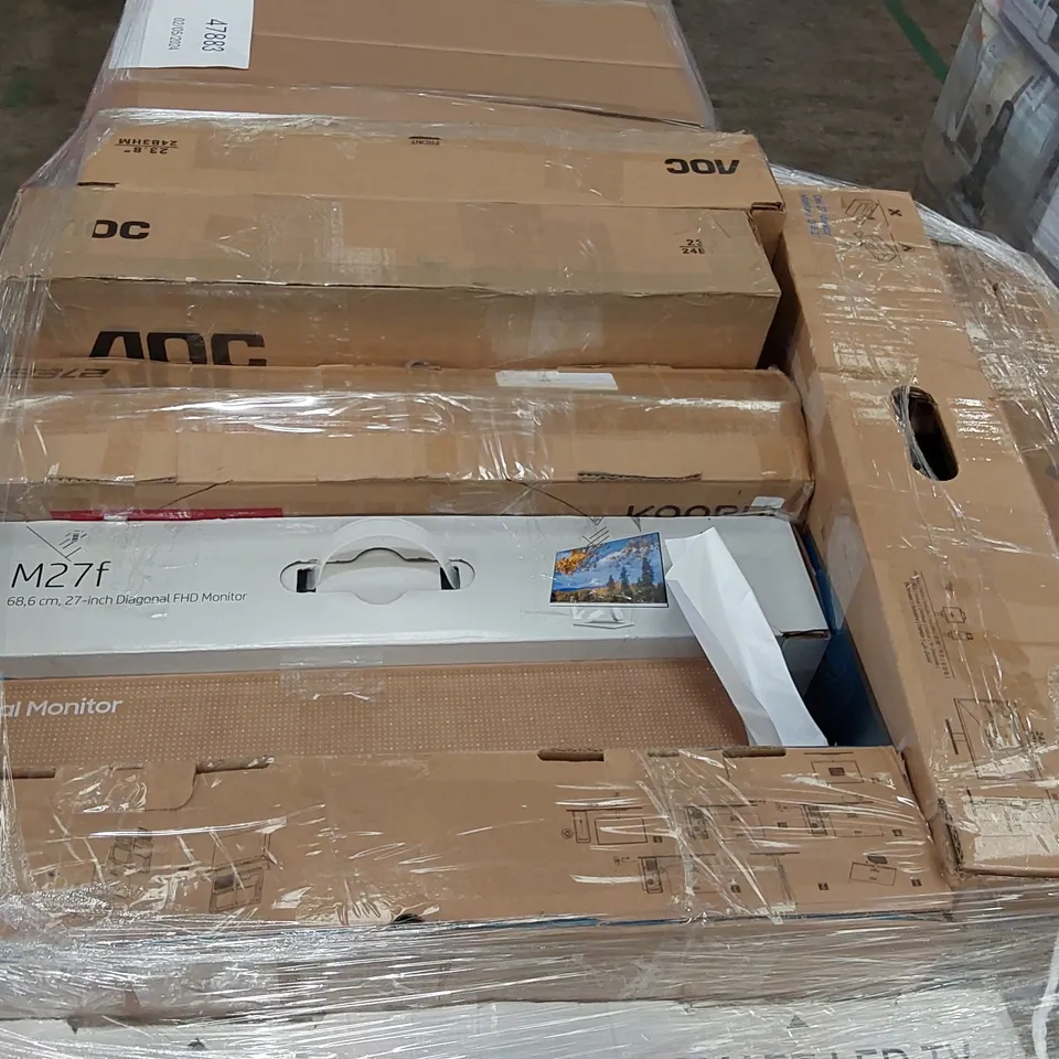 PALLET OF APPROXIMATELY 17 UNPROCESSED RAW RETURN MONITORS TO INCLUDE;