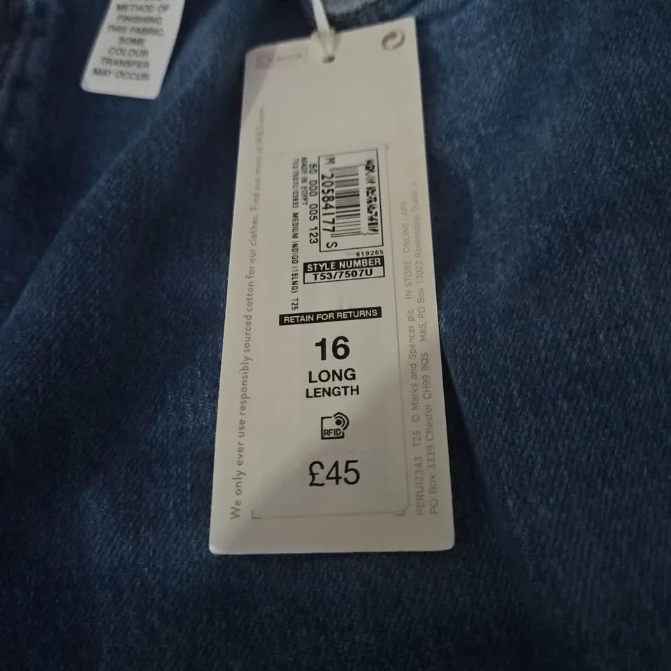 PER UNA DENIM KICK FLARE JEANS – UK 16 LONG