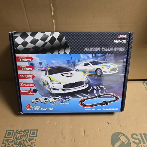 DELUXE 4-CAR RACING SET MR-02 – BOXED TOY CAR TRACK