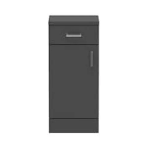 BRAND NEW BOXED LECICO ATLAS SERIES 1-DOOR, 1-DRAWER FREESTANDING BATHROOM CABINET - ANTHRACITE