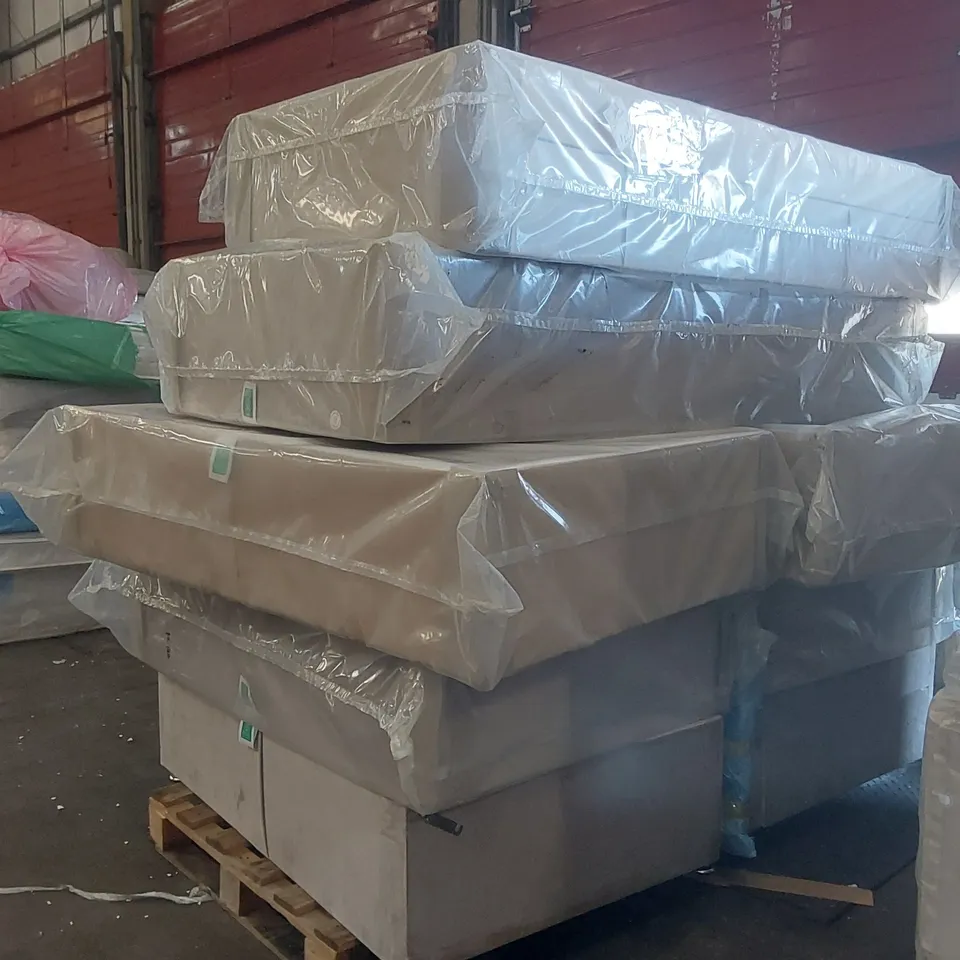 PALLET CONTAINING 8x ASSORTED DIVAN BASE PARTS AND 1x HEADBOARD 