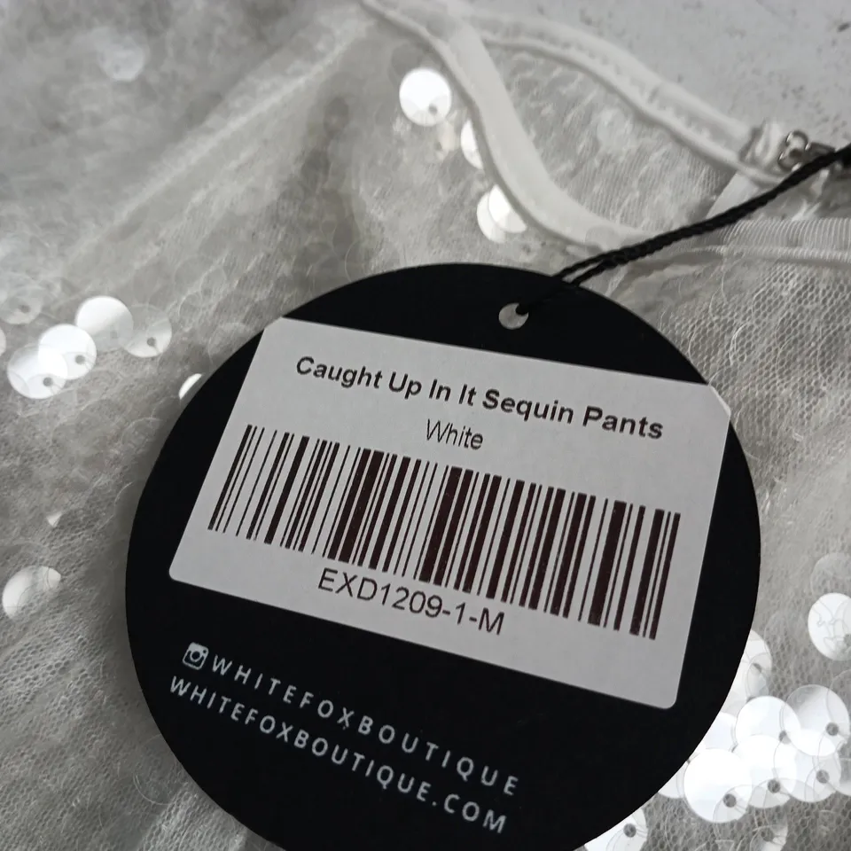 WHITE FOX BOUTIQUE CAUGHT UP IN IT SEQUIN PANTS – WHITE