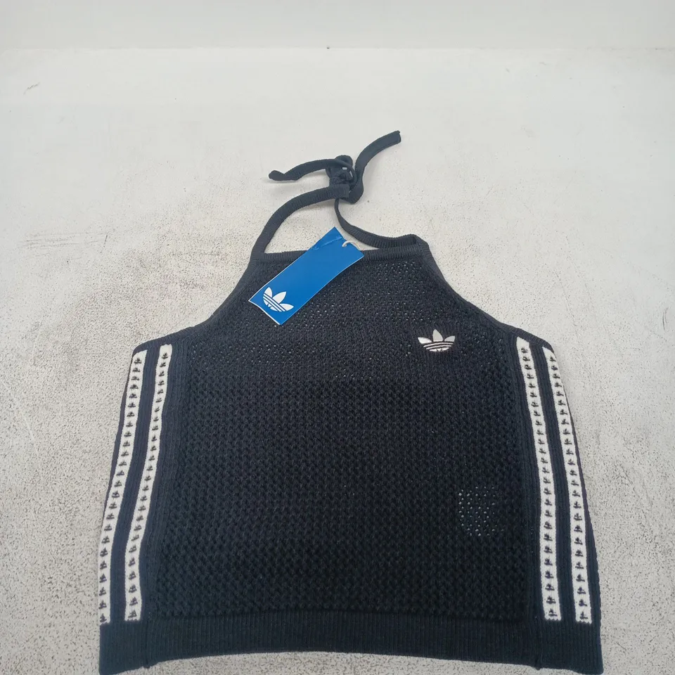 ADIDAS CROCHET TOP – BLACK – UK XS