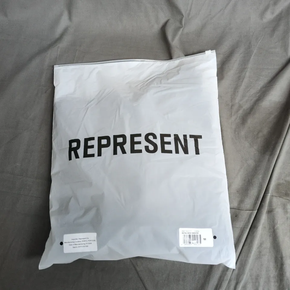 REPRESENT INITIAL BOX SWEATER – COFFEE – UK SIZE M (MEN'S)
