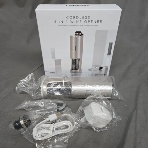 BOXED CUISINART CORDLESS 4 IN 1 WINE OPENER