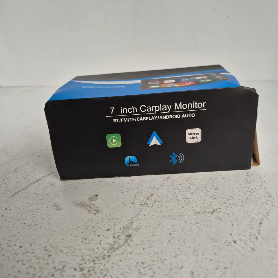 7 INCH CARPLAY MONITOR FOR CAR – BLUETOOTH, ANDROID AUTO, MIRRORLINK (BOXED)
