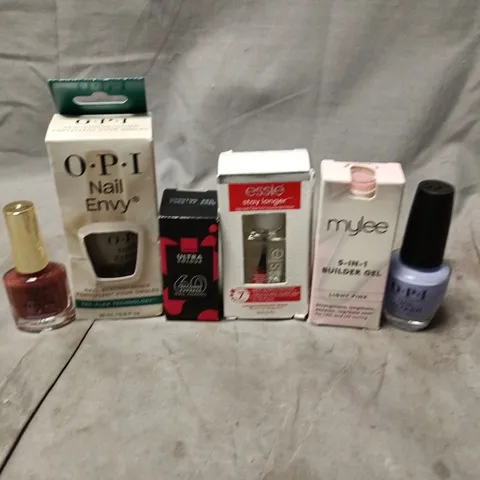 APPROXIMATELY 20 BOTTLES OF NAIL VARNISH TO INCLUDE OPI, MYLEE AND AVON