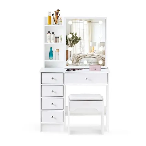 BOXED SOUMARE DRESSING TABLE WITH MIRROR (INCOMPLETE, ONLY BOXES 1 & 3 OF 3)