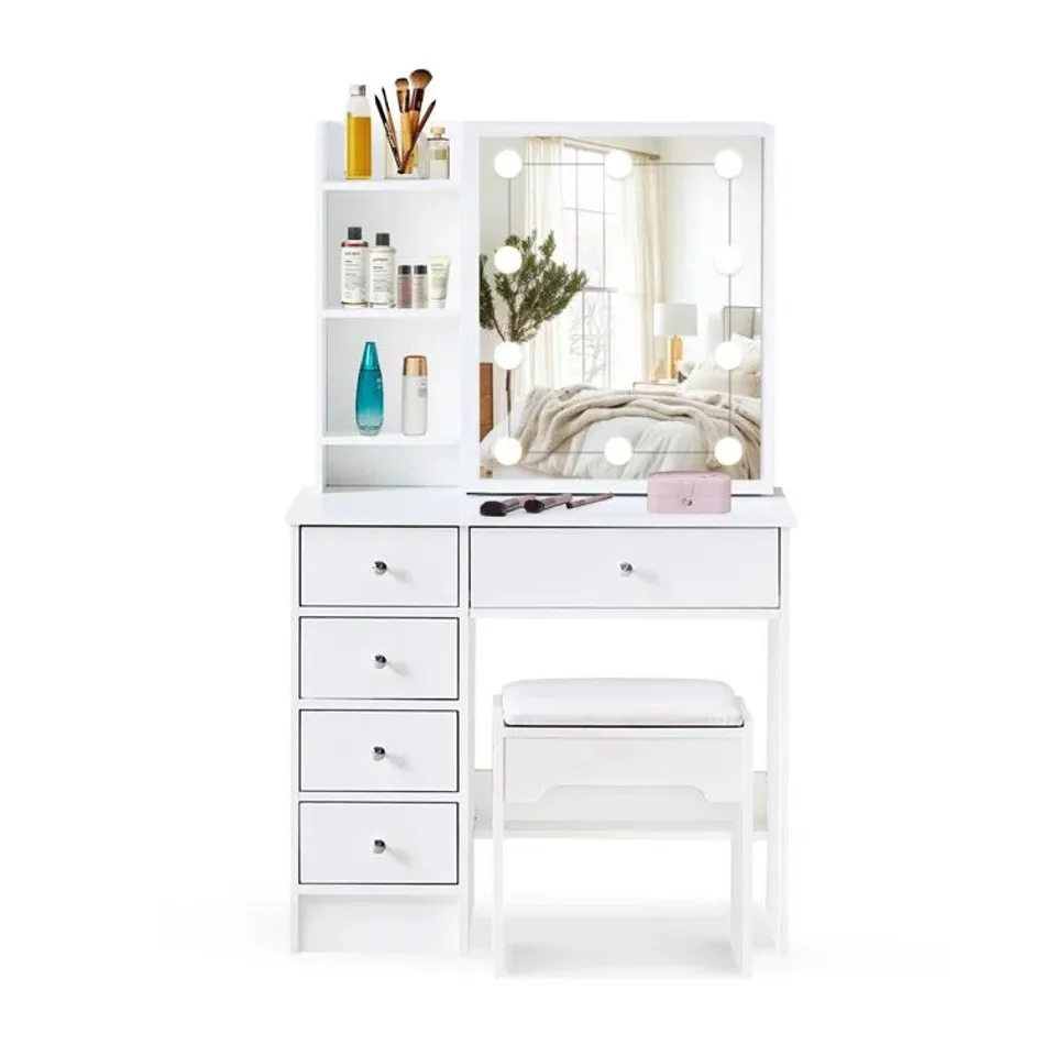 BOXED SOUMARE DRESSING TABLE WITH MIRROR (INCOMPLETE, ONLY BOXES 1 & 3 OF 3)
