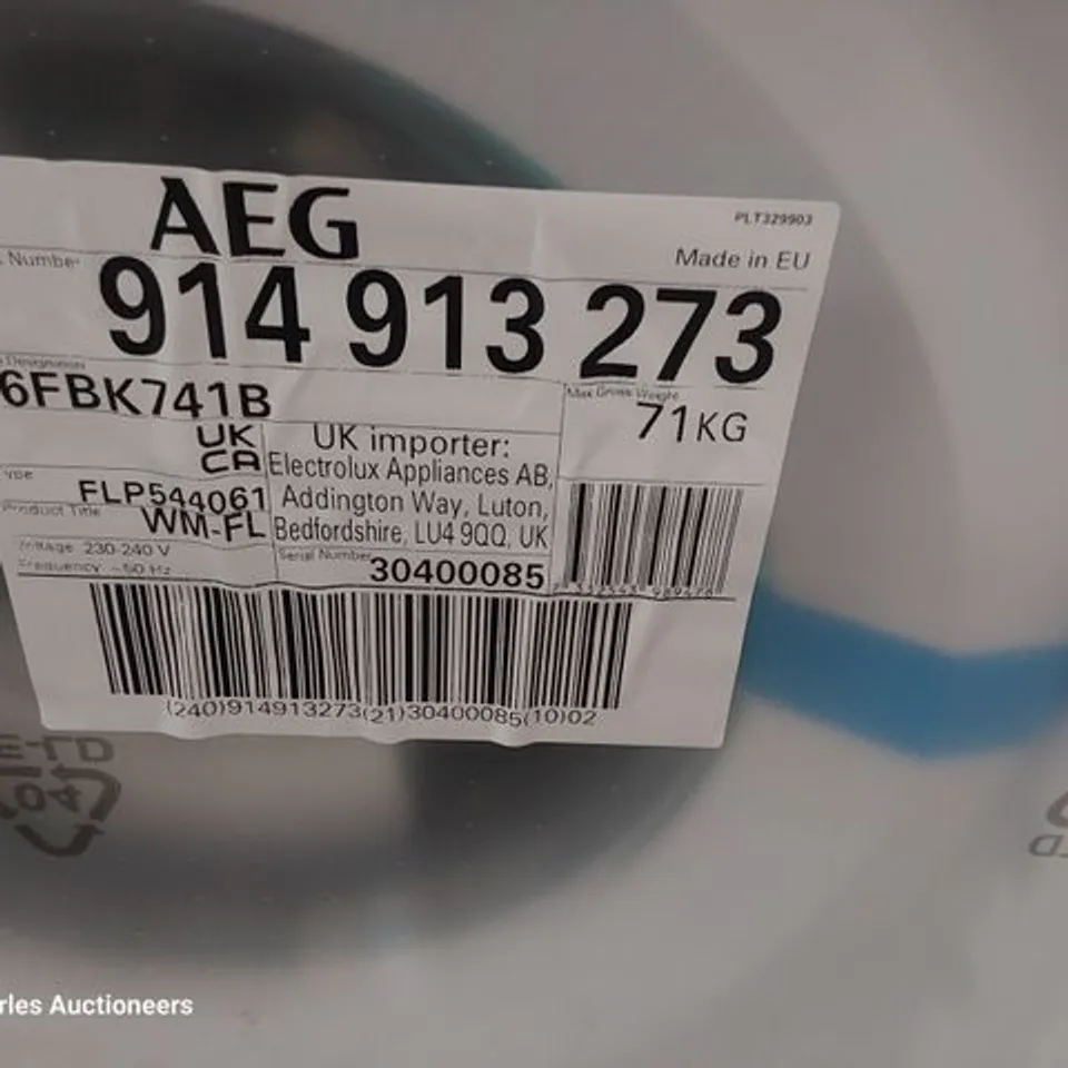 AEG 6000 SERIES PRO SENSE 7KG FREESTANDING WASHING MACHINE MODEL L6FBK741B RRP £475