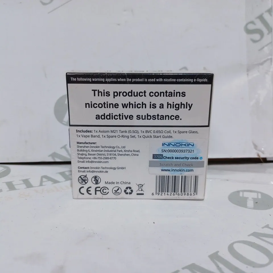 LOT TO CONTAIN APPROX. 20 X ASSORTED E-CIGARETTE INNOKIN AXIOM TANKS, MIXED 2 VARYING COLOURS