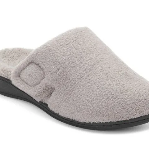 VIONIC GEMMA TERRY SLIPPERS BLACK SIZE 5