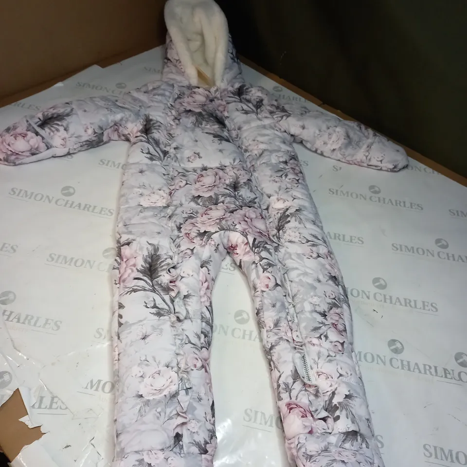 DOLLY WEAR FLORAL PATTERN SNOWSUIT SIZE 2-3 YEARS