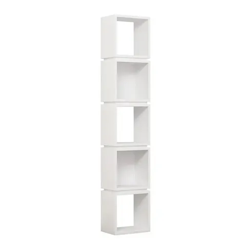 BOXED MULTI MODERN BOOKCASE DISPLAY UNIT TALL - WHITE (1 BOX)