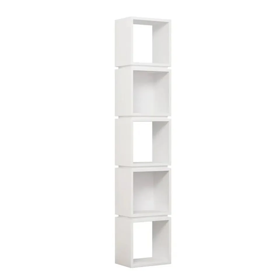 BOXED MULTI MODERN BOOKCASE DISPLAY UNIT TALL - WHITE (1 BOX)