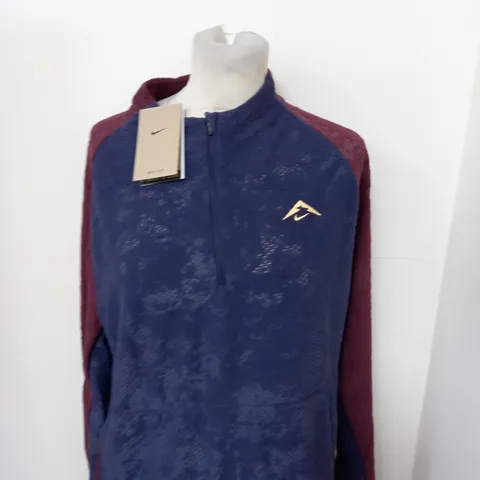 NIKE CASUAL TRAIL 1/4 ZIP TOP SIZE L
