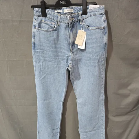 MANGO JEANS – WOMEN'S STRAIGHT LEG, LIGHT WASH, UK 12 (EU 40)