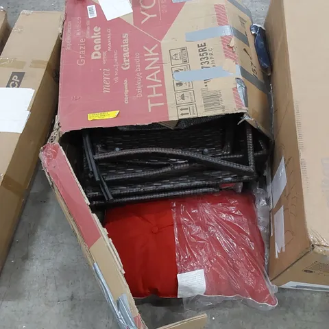 BOXED RICKARD RATTAN 2-PERSON CONVERSATION CHAIRS