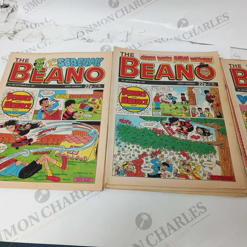 COLLECTION OF ASSORTED BEANO COMICS FROM 1989