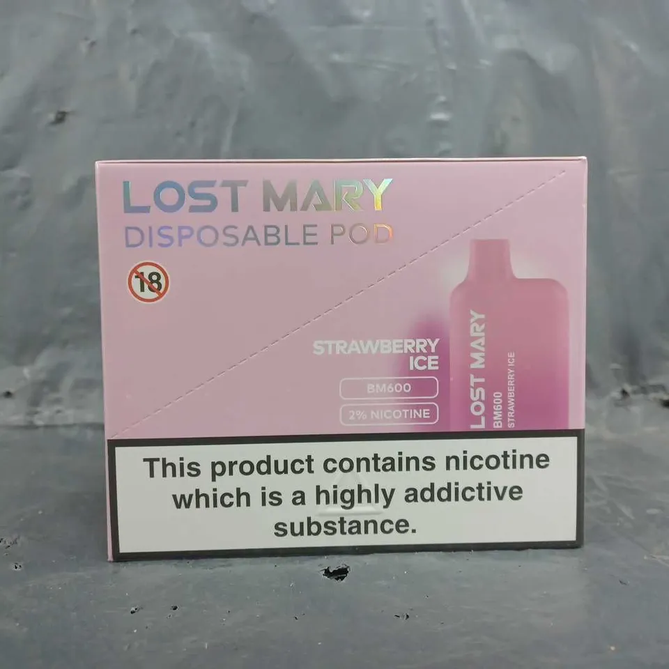 SEALED LOST MARY DISPOASBLE POD STRAWBERRY ICE - PACK OF 10