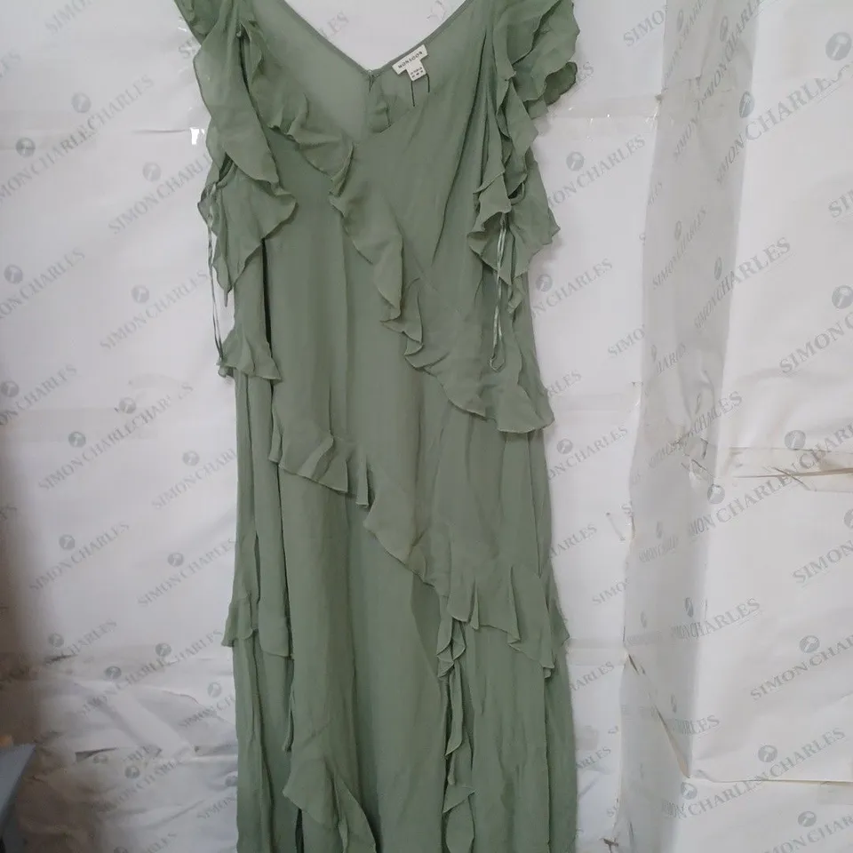 MONSOON ROMY RUFFLE DRESS - SAGE - GREEN - SIZE 20