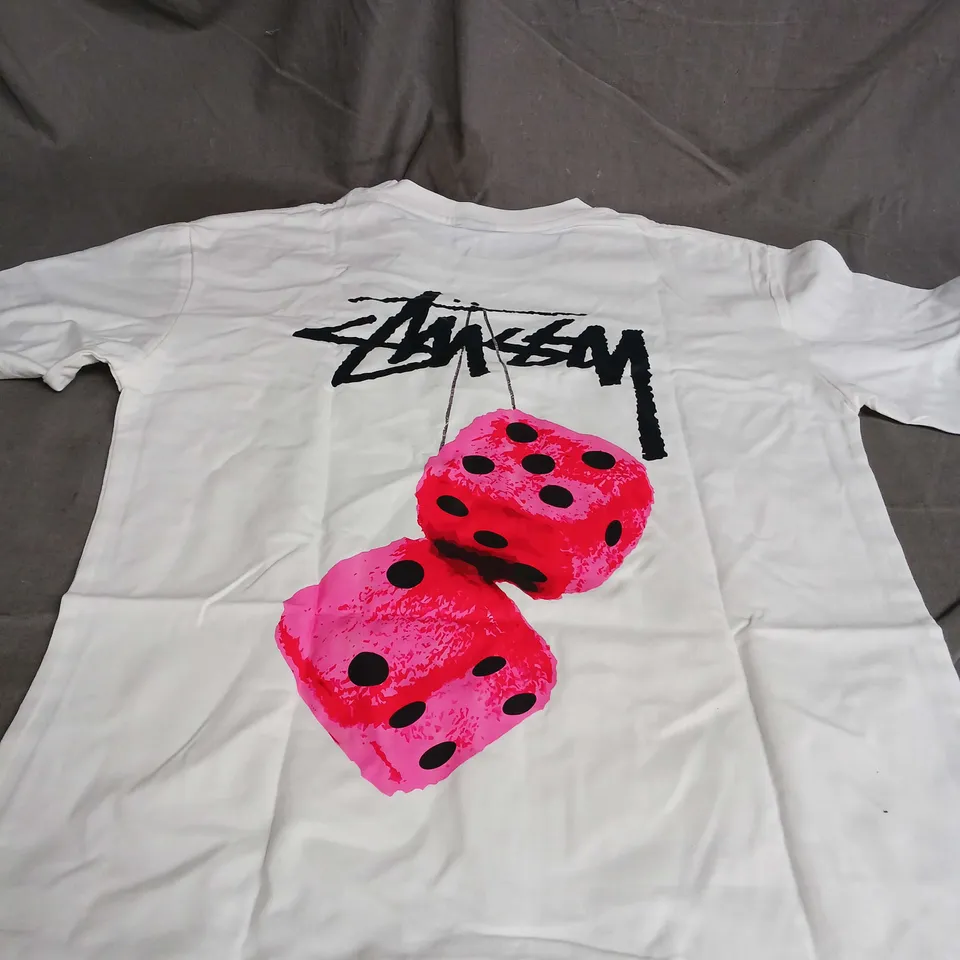 STUSSY LOGO T-SHIRT SIZE S 