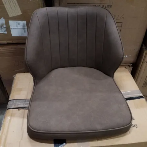 BOXED PAIR OF BROWN DINING CHAIRS