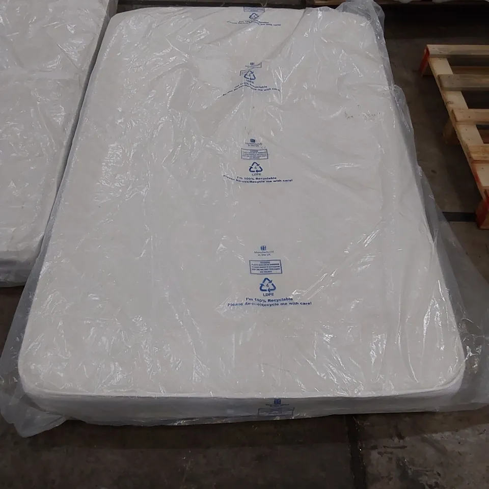 BAGGED 4' SMALL DOUBLE SERENITY HYBRID COIL AND MEMORY FOAM MATTRESS