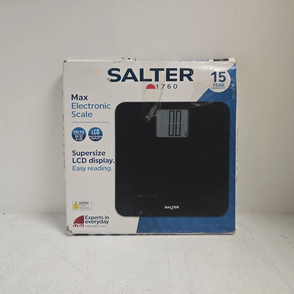 SALTER MAX ELECTRONIC SCALE – DIGITAL BODY WEIGHT SCALE (BOXED)