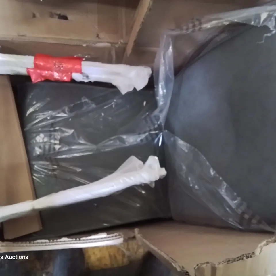 BOXED PAIR OF DESIGNER UPHOLSTERED DINING CHAIRS GREY FAUX SNAKESKIN ON METAL FRAME 