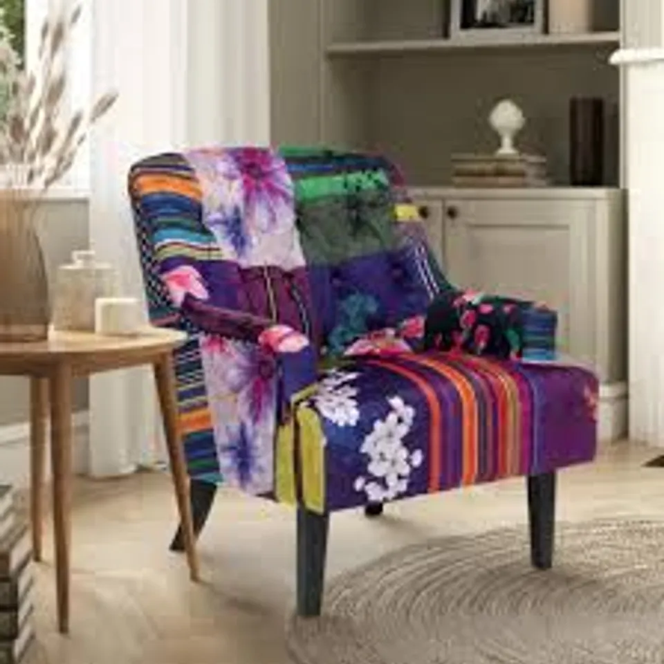 BOXED TIBAY UPHOLSTERED ACCENT CHAIR (1 BOX)