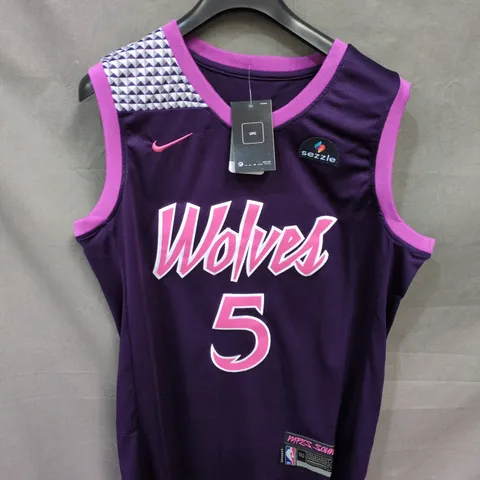NBA AUTHENTIC EDWARDS 5 JERSEY – MINNESOTA TIMBERWOLVES, PURPLE, NIKE SIZE UNSPECIFIED