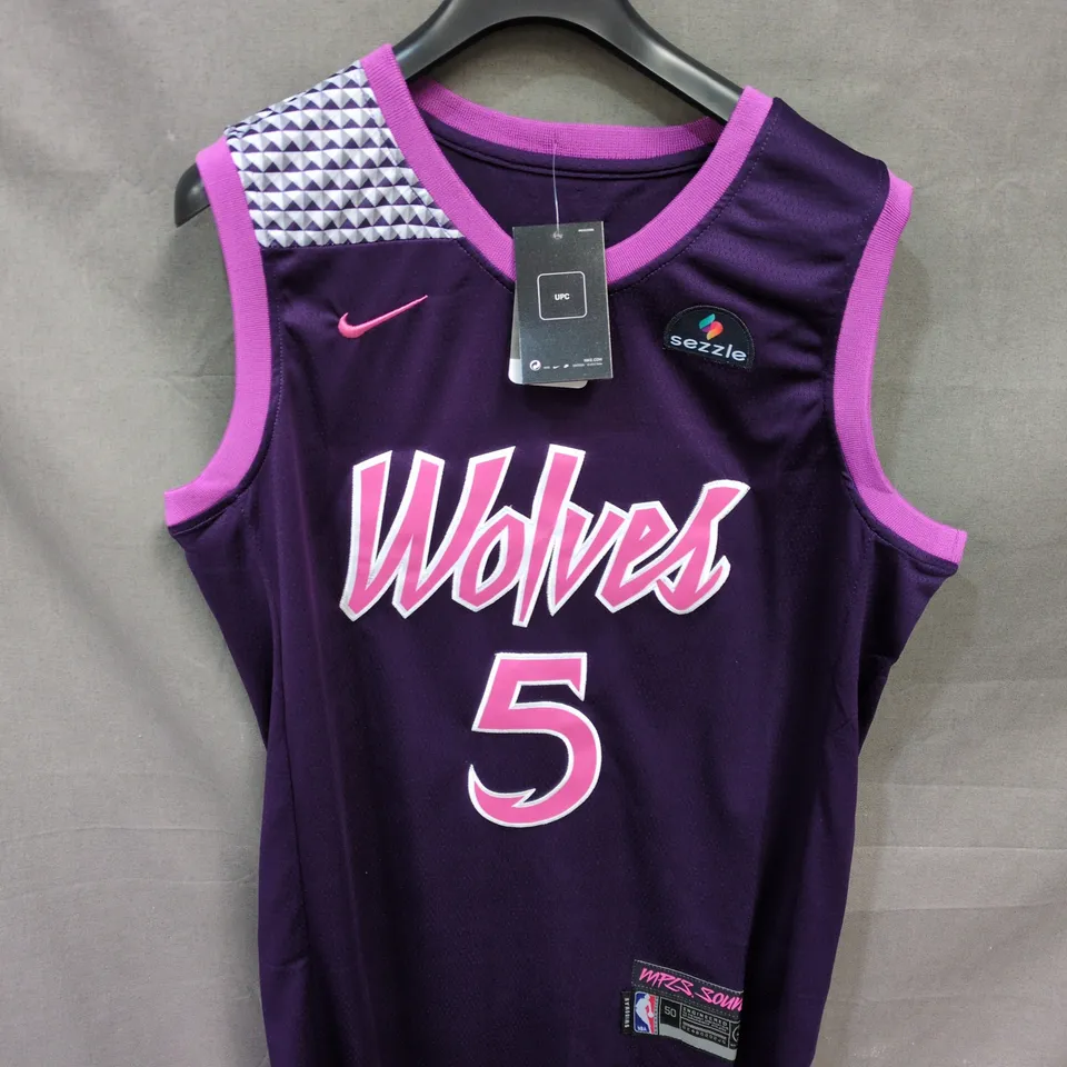 NBA AUTHENTIC EDWARDS 5 JERSEY – MINNESOTA TIMBERWOLVES, PURPLE, NIKE SIZE UNSPECIFIED