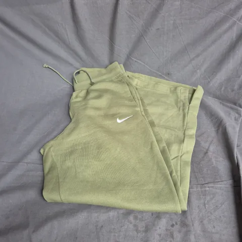 NIKE STRAIGHT LEG JOGGERS – OLIVE GREEN, SIZE S 