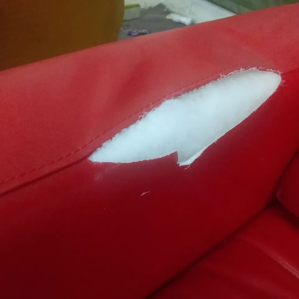 QUALITY DESIGNER SLF 2 SEATER SOFA - RED LEATHER