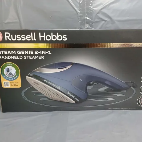 BOXED RUSSELL HOBBS STEAM GENIE 2-IN-1 HANDHELD STEAMER 