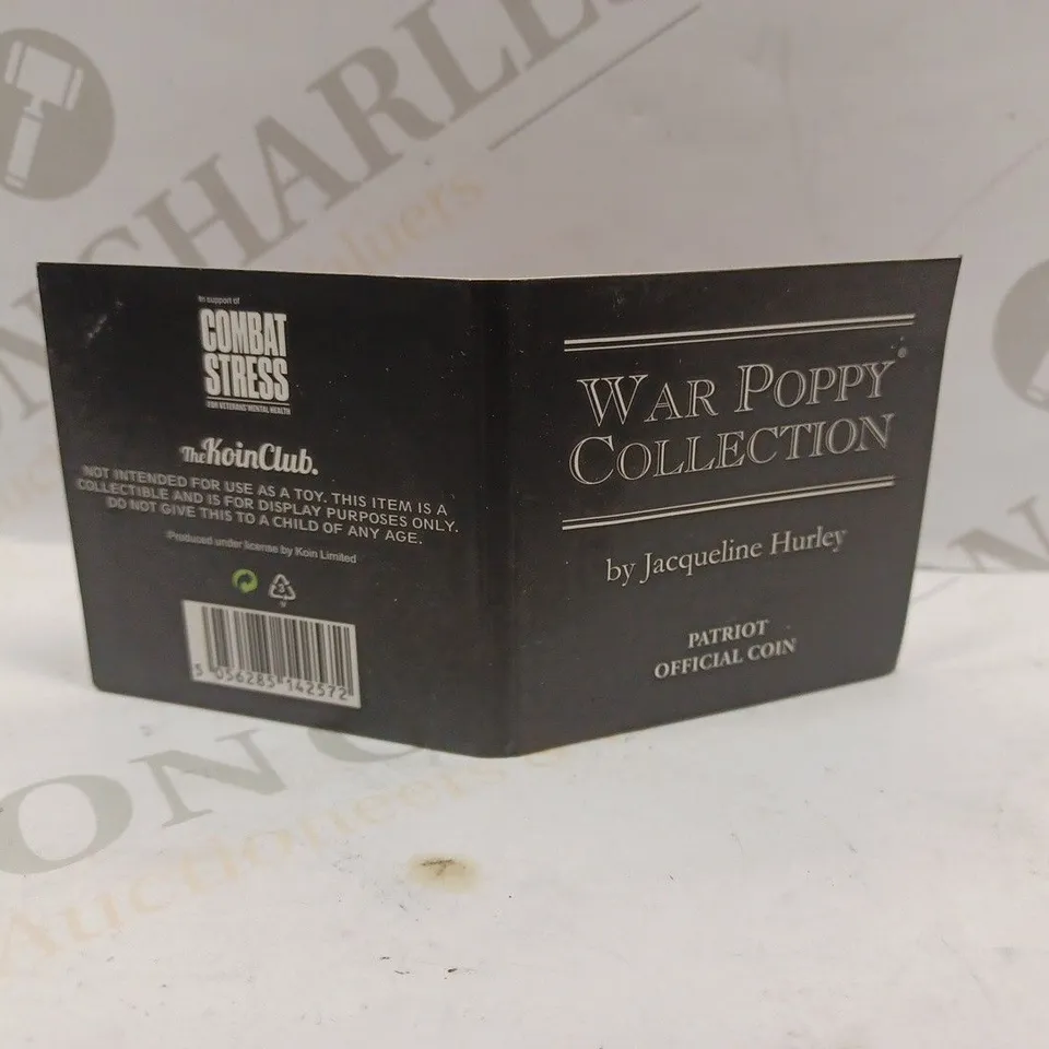 THE WAR POPPY COLLECTION PATRIOT OFFICIAL COIN 