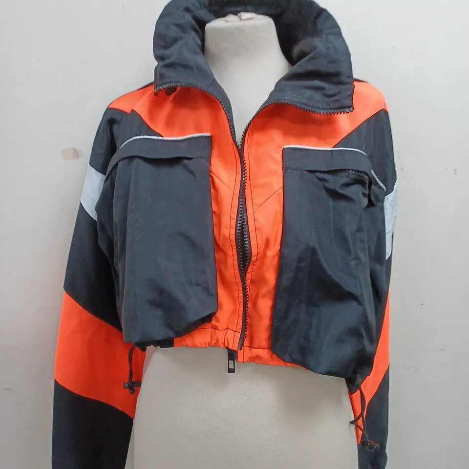 PLT ORANGE & BLACK CONTRACT JACKET - SIZE 6