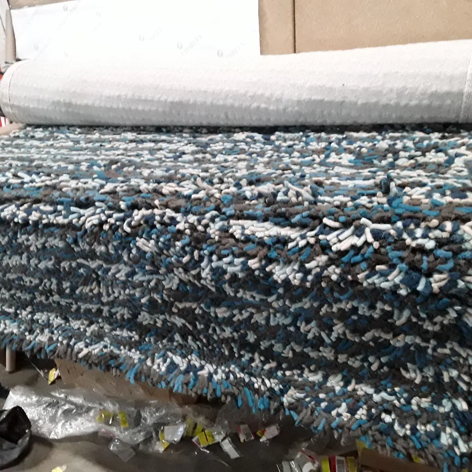 FATULULIK ROCK HANDMADE SHAG BLUE RUG 160×230CM