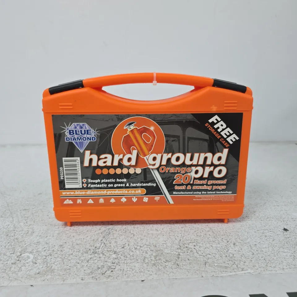 BLUE DIAMOND HARD GROUND ORANGE PRO 20 TENT PEGS