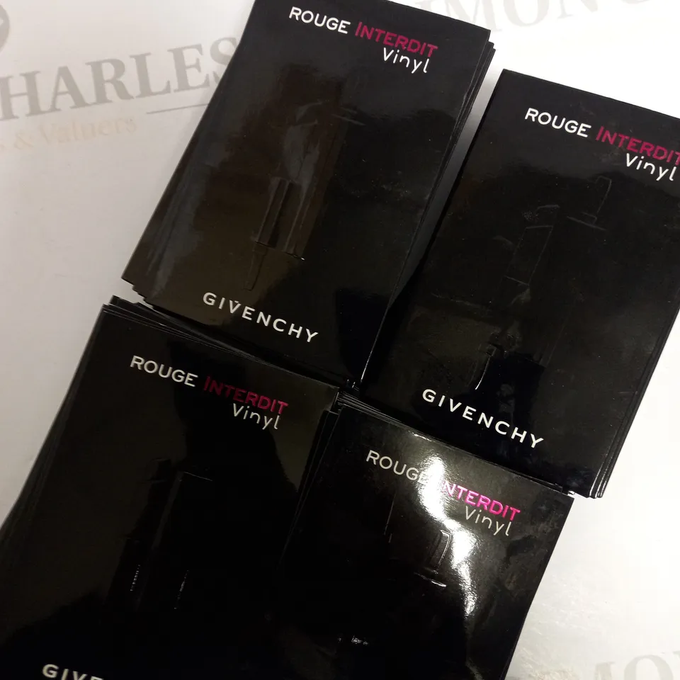 APPROXIMATELY 100 GIVENCHY ROUGE INTERDIT VINYL EXTREME SHINE LIPSTICK #04 ROSE TENTATEUR SAMPLES