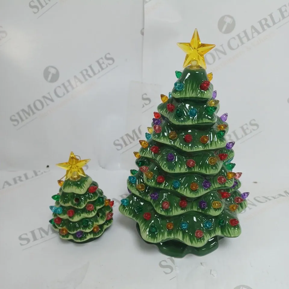 SET OF 2 DECORATIVE TREES 