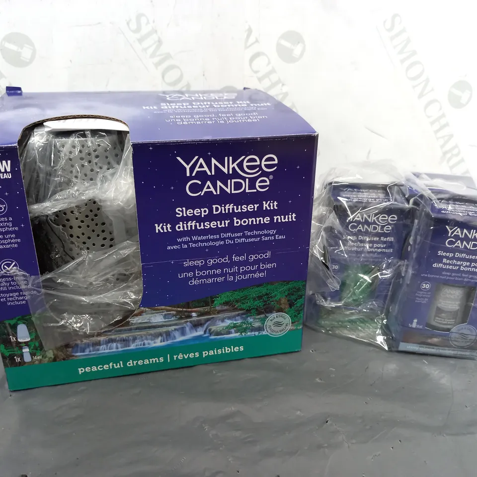 YANKEE SLEEP DIFFUSER KIT WITH 3 REFILLS