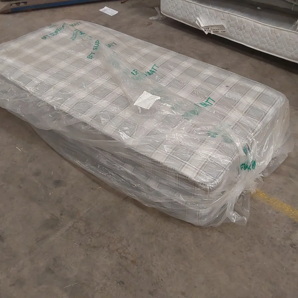 PAIR OF QUALITY BAGGED AIRSPRUNG ALEX 90CM SINGLE MATTRESSES 