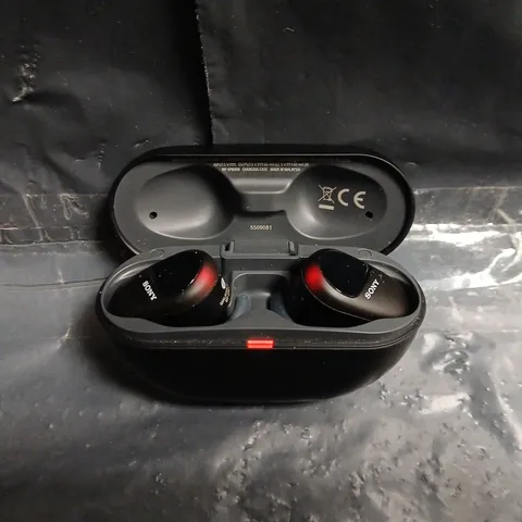 SONY TRUE WIRELESS EARBUDS WITH CHARGING CASE – BLACK